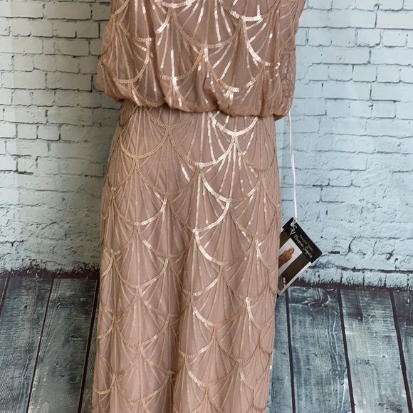 Sorella Vita NWT #9018 Bridesmaid or Mother of Bride Dress Sz 10 Sequins Holiday - Picture 4 of 16